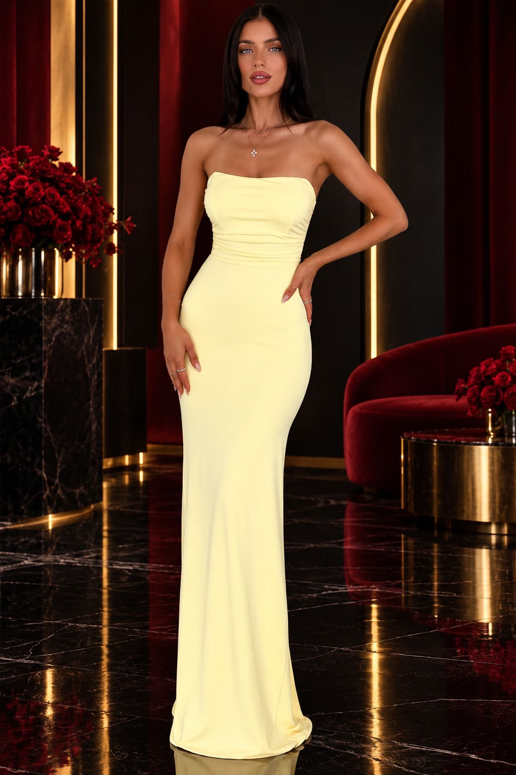 Robe Longue Dos Nu Pastel – Freya